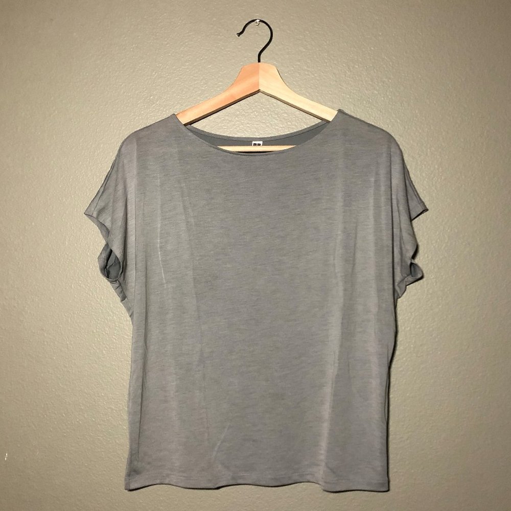 Uniqlo Drape Crew Neck Short-Sleeve T-Shirt
